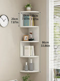 Axyaa Burlywood Wooden Corner Shelf: Boho Style Storage & Room Décor Organiser