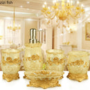 Axya Bathroom Resin Set: Dispenser, Toothbrush Holder, Cup, Soap Dish, Tray, Toilet Brush, Wastebin