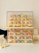 Axyaa Acrylic Display Case for POP Bean Figurines: Dustproof Transparent Storage Box