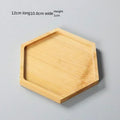 Axyaa Bamboo Coaster Set for Home Decor and Kitchen, Multi-use Wood Tray Plate