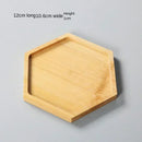 Axyaa Bamboo Coaster Set for Home Decor and Kitchen, Multi-use Wood Tray Plate