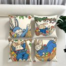 Axyaa Modern Rabbit Lazy Style Pillowcase, Short Plush, Polyester, Cartoon Anime Theme