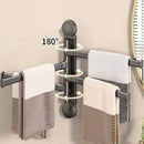 Axyaa Rotating Towel Rack: Multi-Pole Bathroom Storage Hanger
