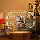 Axyaa Light Up Picture Frames - Personalized Memorial Plaque Lamp