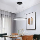 Axyaa Circle Ring LED Chandelier Pendant Light - Modern Acrylic Ceiling Luminaire