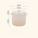 Axyaa Ceramic Soup Cup with Lid, Small Stew Pot for Steaming Eggs and Roasting, Waterproof