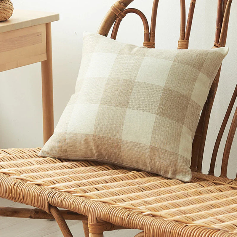 Plaid Pillow Covers 45x45cm for Cozy Home Decor - Axyaa