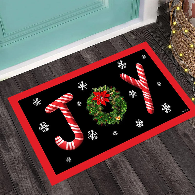 Axyaa Christmas Decor Entrance Door Mat Bathroom Non-slip Living Balcony Carpet