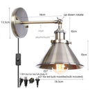 Axyaa Pink Retro LED Wall Light Fixture Industrial Vintage Iron Ambient Luminaire