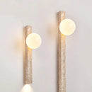 Axyaa Modern Cream Living Room Wall Lamp - Rectangular Natural Stone Bedroom Light
