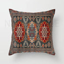 Axyaa Red Moroccan Short Plush Ethnic Style Cushion Cover for Home Decoration