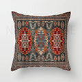 Axyaa Red Plush Moroccan Ethnic Sofa Cushion Cover -  Customizable 40x40 50x50 60x60