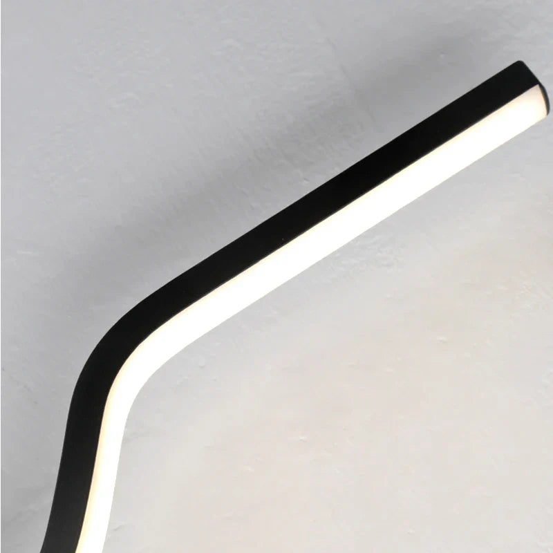 Axyaa Black LED Wall Sconce 80/100CM Strip Light for Bedroom Decor & Background