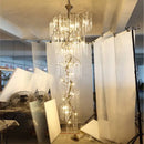Axyaa Crystal Branch Hanging Chandelier for High Ceilings Staircase Loft/Branch Chandelier