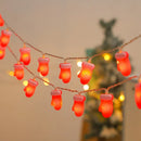 Axyaa Santa Claus Bell LED Curtain Lights for Christmas & New Year Party