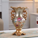 Axyaa European Resin Vase with Artificial Flower Figurines for Home & Office Decor