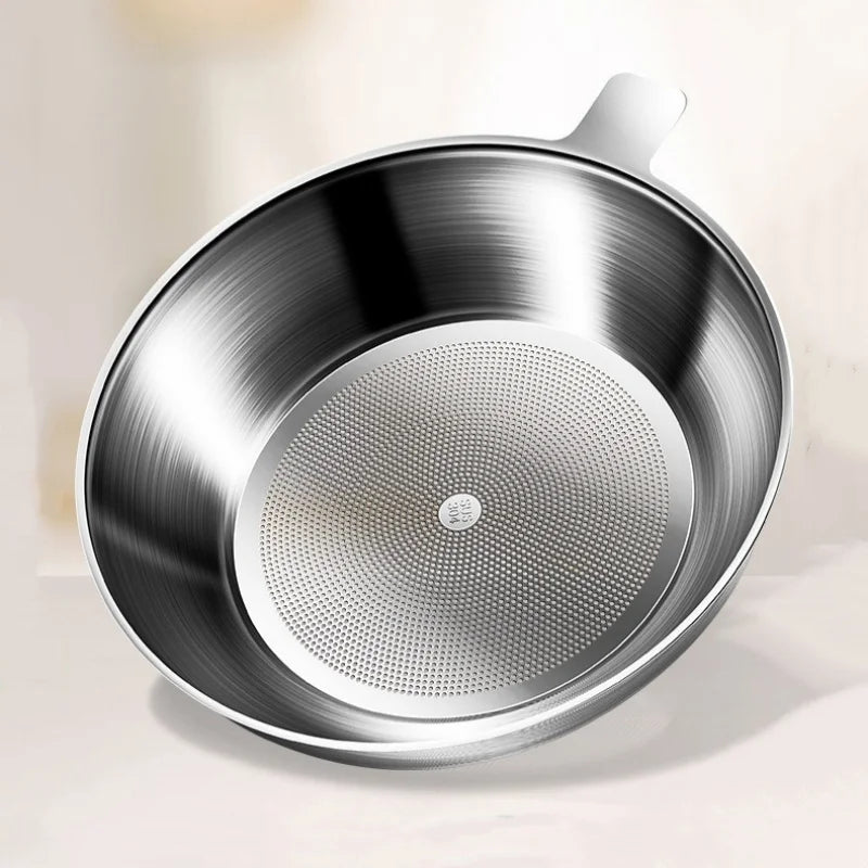 Axyaa Stainless Steel Oil Filter Pot with Fine Mesh Strainer & Fry Basket