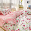 Axyaa Kawaii Kids Girls Bedding Set, Cute Print Duvet Cover, Single/Full/Queen Size