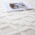 Axyaa Plush Jacquard Carpet Gray Beige Rug - Home Decor Floor Cover