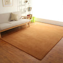 Axyaa Grey Floor Mat Thick Living Room Bedroom Carpet Children's Room Non-Slip Rug