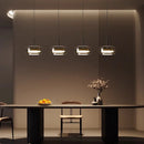 Axyaa Black Metal LED Pendant Chandeliers for Dining Room Kitchen Island Lighting