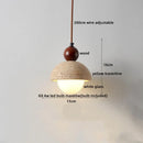 Axyaa Yellow Travertine LED Pendant Lights for Modern Living Spaces