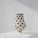Axyaa Polka Dot Ceramic Vase Pot Home Decor Handicrafts Flower Arrangement Accessory