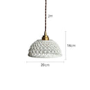 Axyaa Bule Ceramic LED Pendant Lamp Modern Nordic Hanging Light for Bedroom & Restaurant