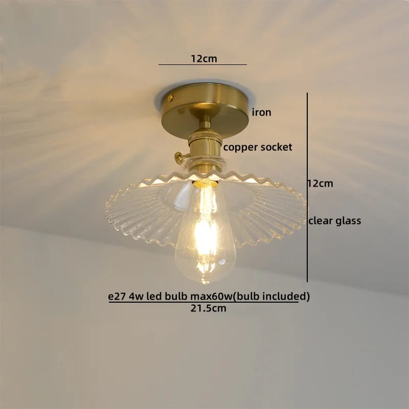 Axyaa Frosted Glass LED Ceiling Lamp for Modern Indoor Lighting