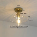 Axyaa Glass Copper Nordic Ceiling Light - Living Room LED Lamp Fixtures
