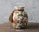 Axyaa Blessing Bag Style Ceramic Vase: New Chinese Decor for Living Room & Dining Table