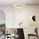 Axyaa Crystal Luxury LED Chandelier Pendant for Living Room Dining Kitchen