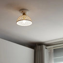 Axyaa Ceramic LED Ceiling Lamp for Indoor Lighting - Semi-Circular Design