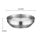 Axyaa 304 Stainless Steel Seasoning Dish Set - Round Golden Barbecue Saucer Plates