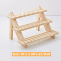 Axyaa Wood Jewelry Display Stand with Card Slot for Earrings, Necklaces, Rings
