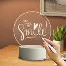 Axyaa 3D Night Light with Erasable Whiteboard, DIY Decorative Lighting and Reusable Handwriting