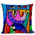 Axyaa European Retro Style Oil Painting Cushion Cover