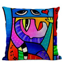 Axyaa European Retro Style Oil Painting Cushion Cover