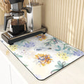 Floral Pattern Kitchen Coasters Set by Axyaa