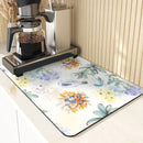 Floral Pattern Kitchen Coasters Set by Axyaa