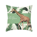 Axyaa Giraffe Pattern Summer Pillowcase for Home Decor - Plant Inspired