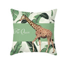 Axyaa Giraffe Pattern Summer Pillowcase for Home Decor - Plant Inspired