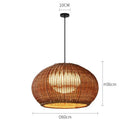 Axyaa Rattan Weave LED Chandelier for Home Decor