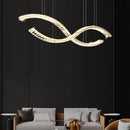 Axyaa Crystal Chandelier Pendant Lamp Hanging Light for Living Room