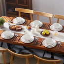 Axyaa Stoneware Dinner Set | 4 Color Options | 18/36 Piece Layered Glaze Dinnerware