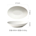 Axyaa Stone Pattern Ceramic Oval Salad Plate Fish Plate Soup Pasta Dish Tableware