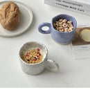 Axyaa Modern Print Ceramic Mug with Ring Handle - Set of 2