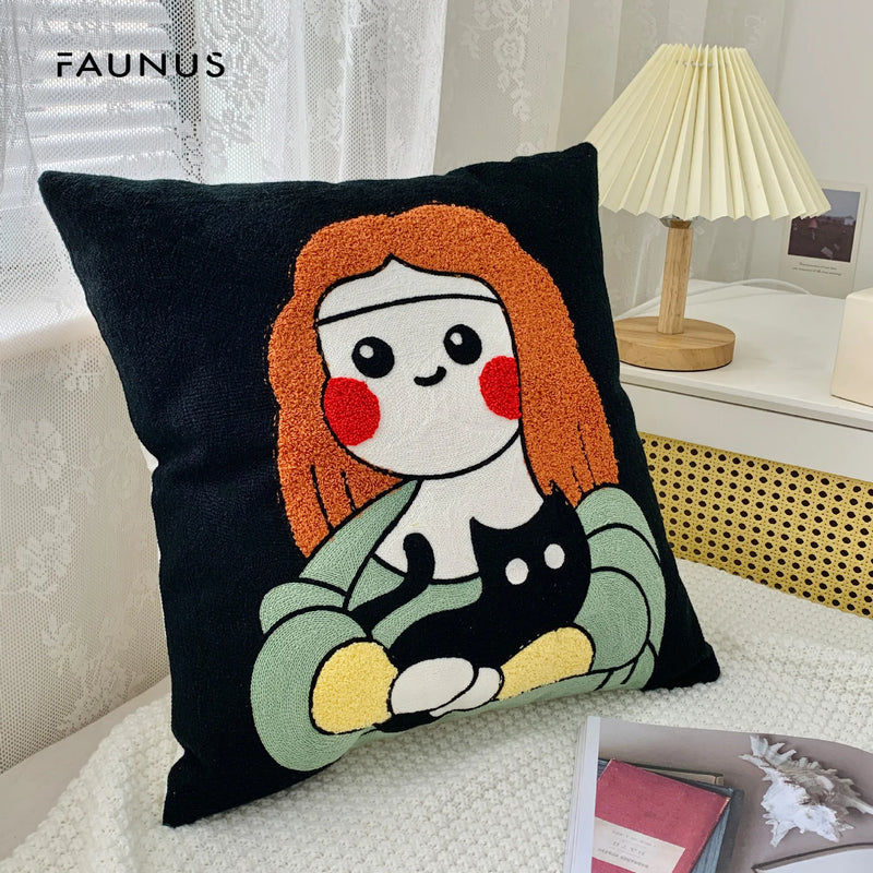 Embroidered Pearl Mona Lisa Pillowcases - Axyaa Brand