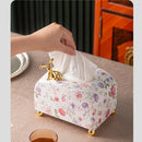 Axyaa Ceramic Living Room Paper Box for Dining Table and Coffee Table