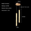 Axyaa Crystal Pendant LED Chandelier for Modern Bedside Lighting